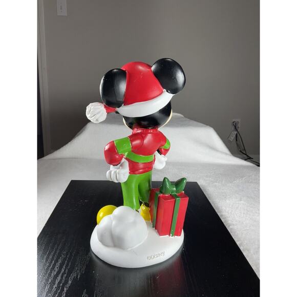 10 In Disney Mickey Mouse w/ Gifts Christmas Resin Figurine New Hard to Find! - Picture 4 of 8
